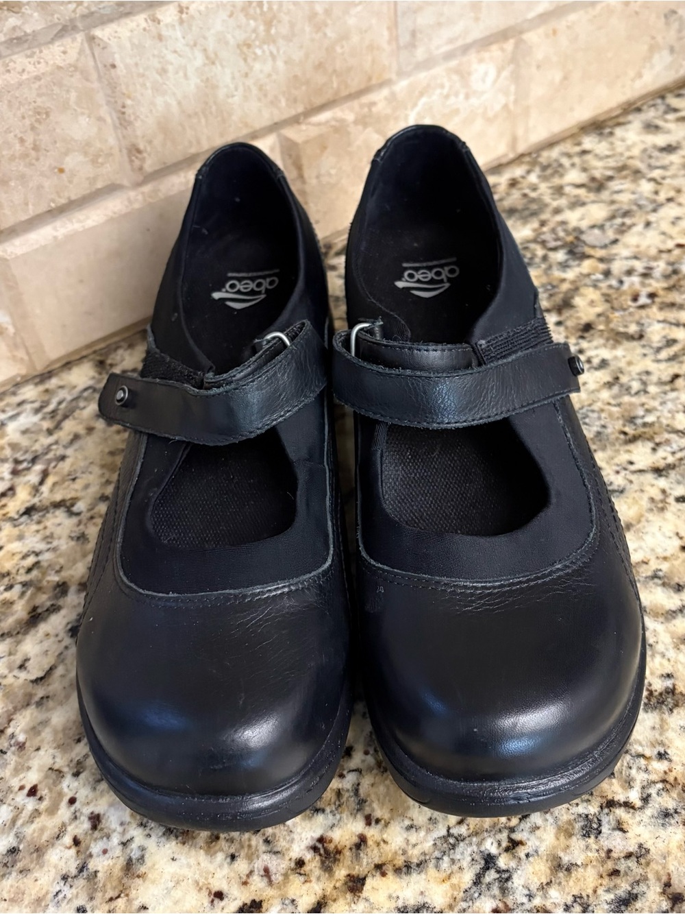 Abeo Black Mary Jane School & Dress Shoes with Hook Strap